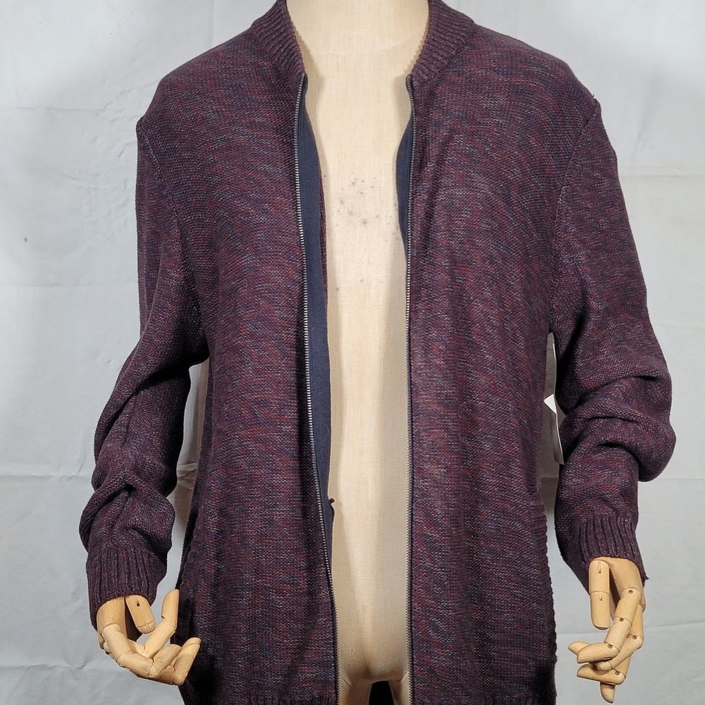 NWT COMMERCE Spike Bomber Full-Zip Cardigan Sweatr